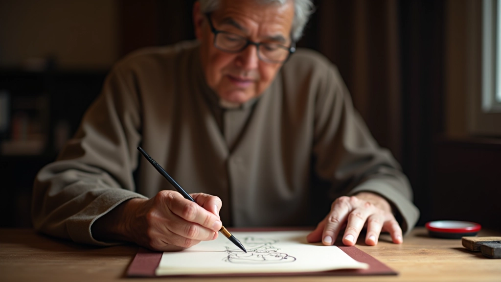 Ankara kültür merkezinde bir sanatçı, hat kaligrafiyi adım adım gösteriyor, öğrenci dikkatle izliyor