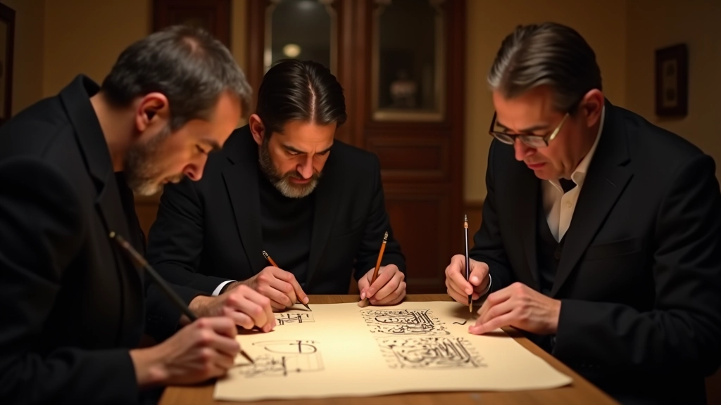 Beşiktaş'ta osmanlı kültür merkezi içinde kaligrafi sınıfında dersler yapılıyor, sanatçılar hat öğretimi yapıyor